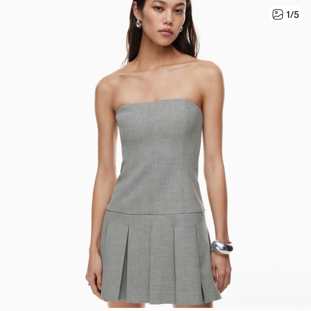 $600 Christian Lacroix Pleated Mini Gray Dress 10